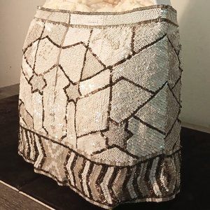 AllSaintsCoLTD Spitalfields Hand Embellished Mini Skirts Sequins Size 2